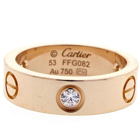 cartier love ring one diamond|pre owned cartier love ring.